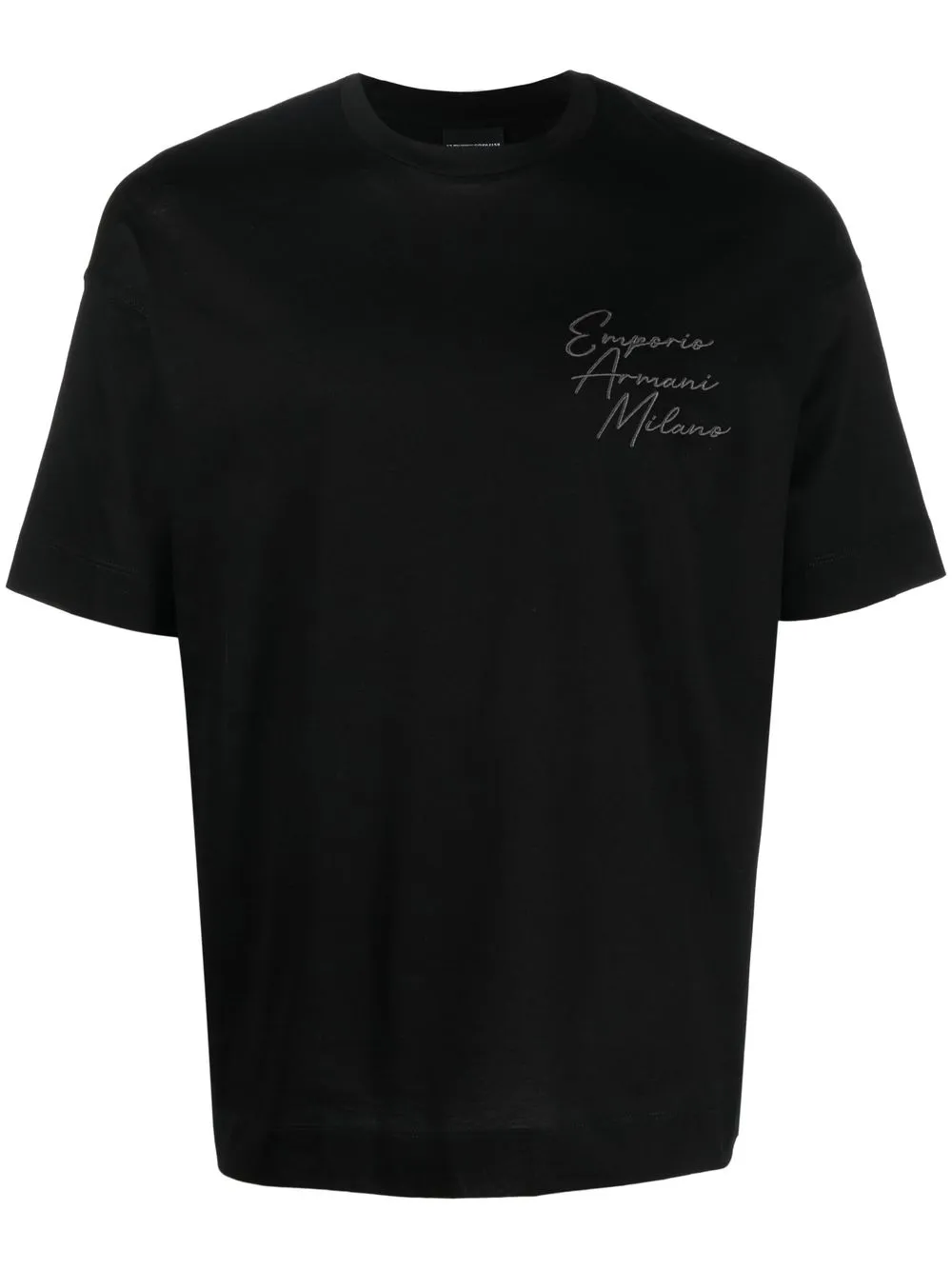 

Emporio Armani playera manga corta con logo bordado - Negro