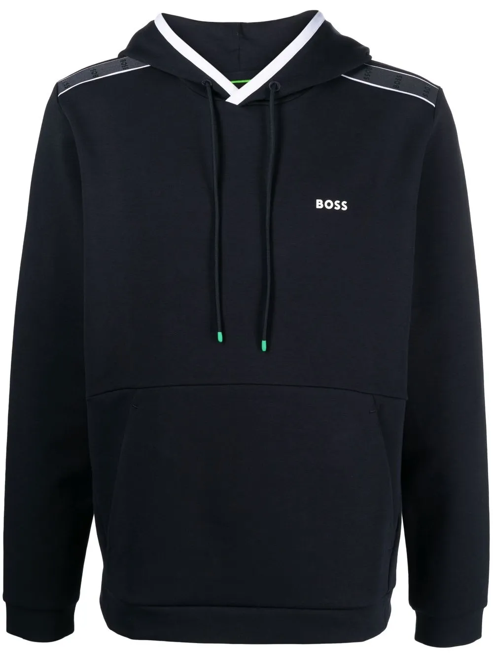 

BOSS Soody 1 logo-tape hoodie - Blue