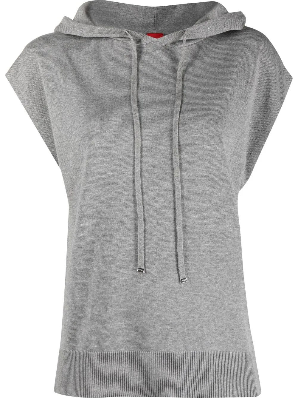 

HUGO hoodie de tejido fino - Gris