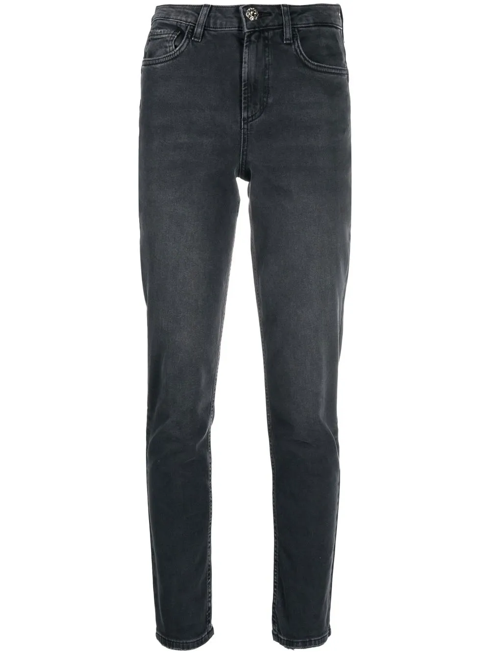 

LIU JO logo-patch mid-rise skinny jeans - Black