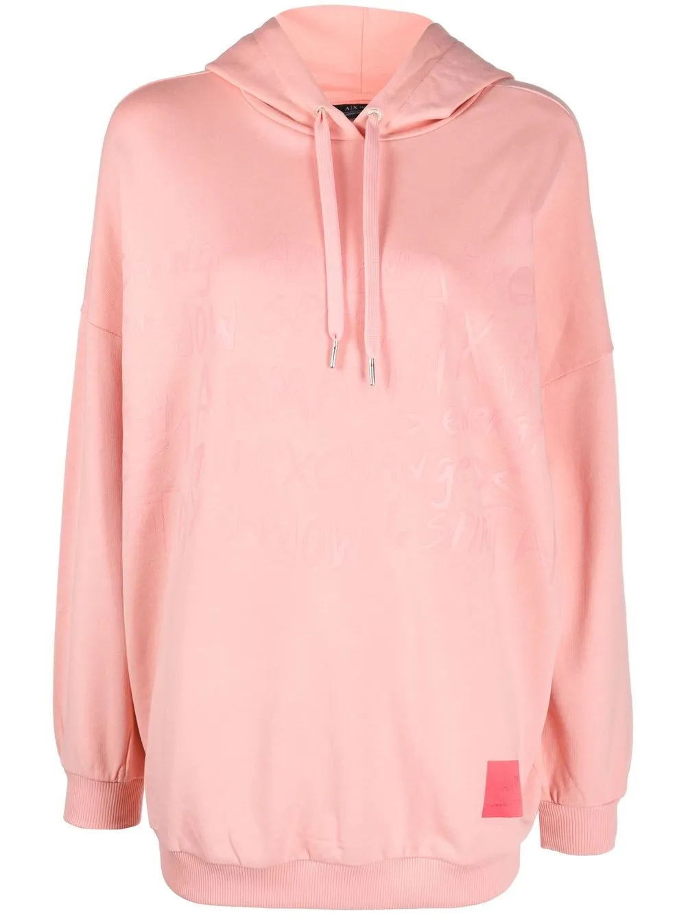 

Armani Exchange logo-print hoodie - Pink