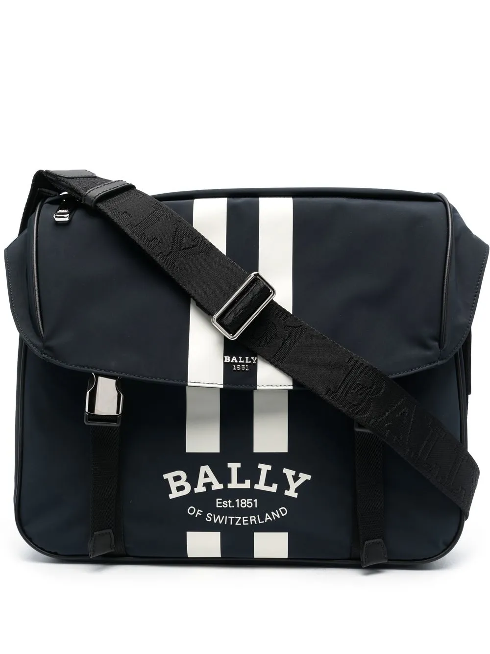 

Bally bolsa de hombro con logo estampado - Azul