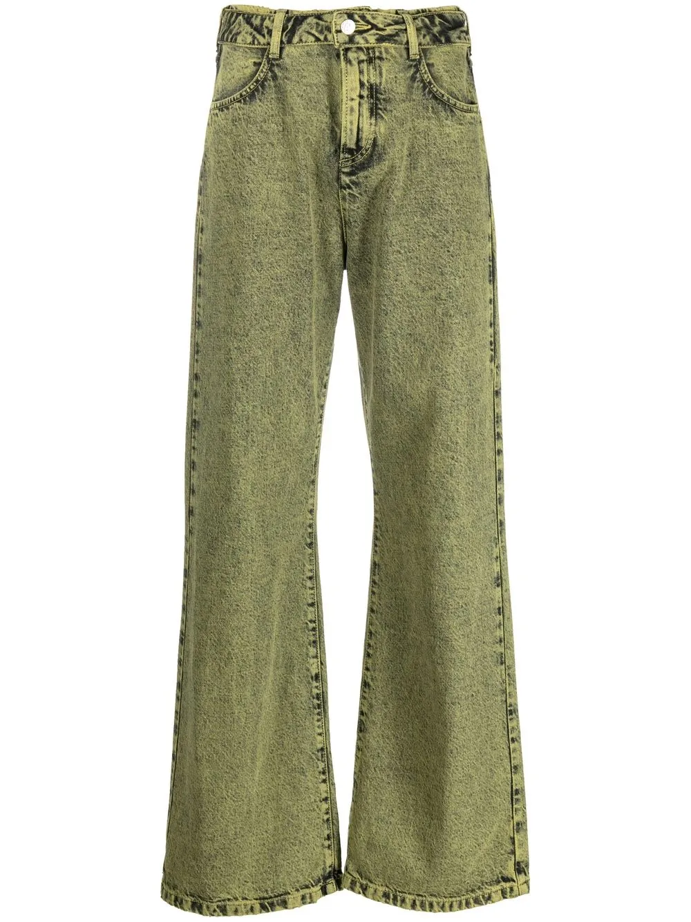 

AVAVAV jeans anchos con efecto lavado - Verde