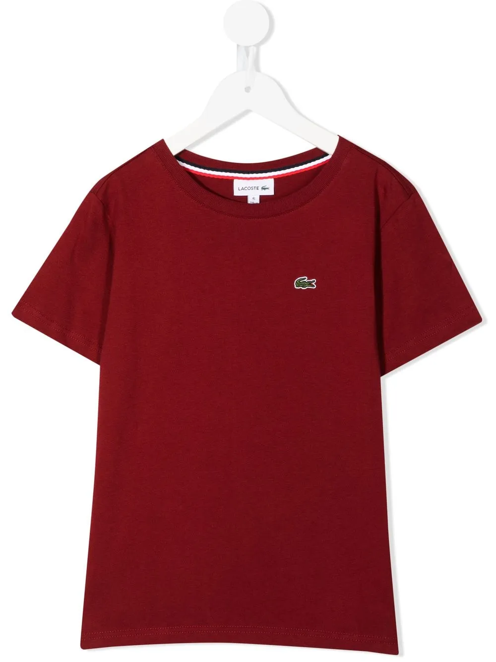 

Lacoste Kids playera con parche del logo - Rojo