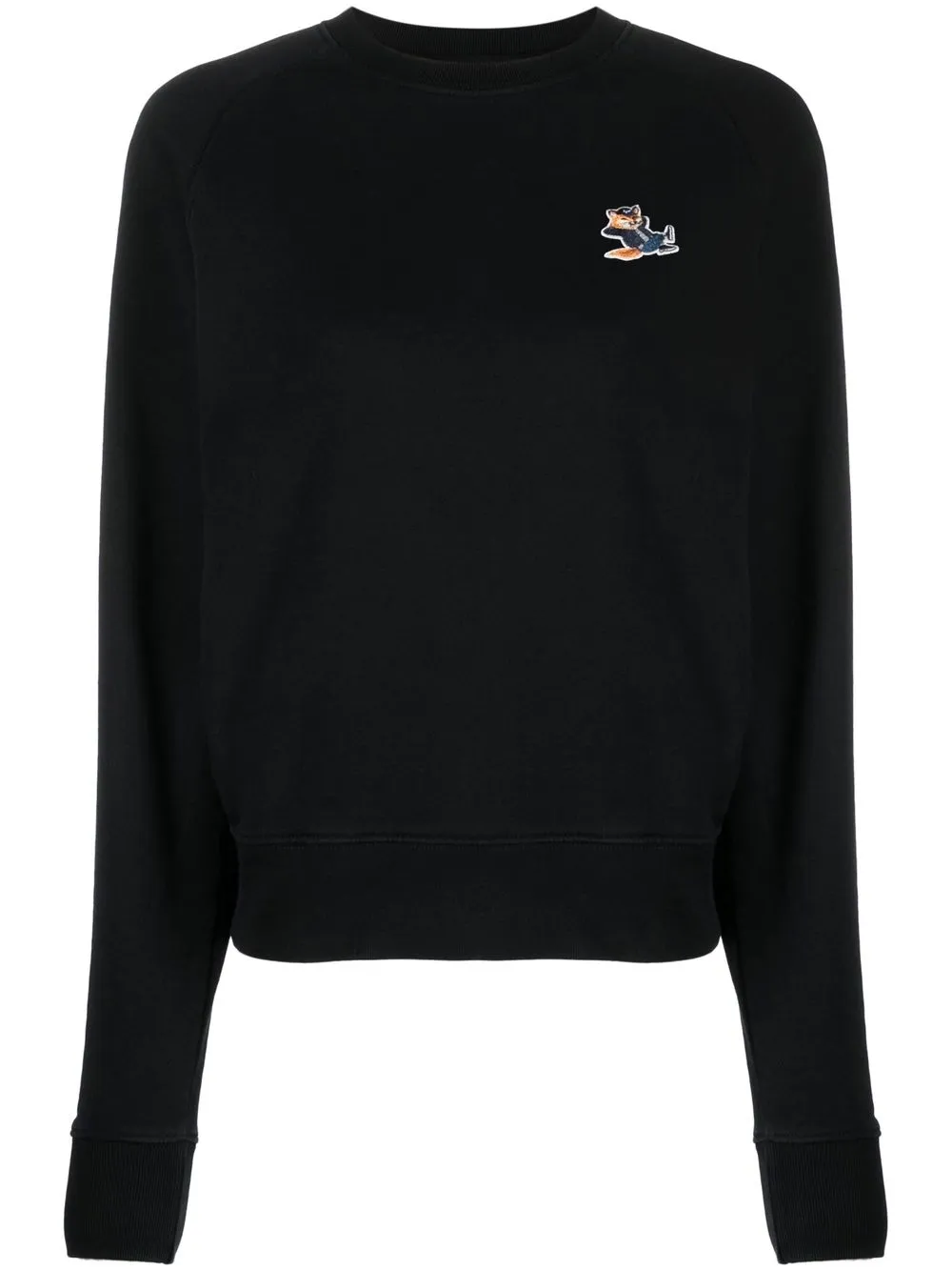 

Maison Kitsuné sudadera con parche Fox - Negro