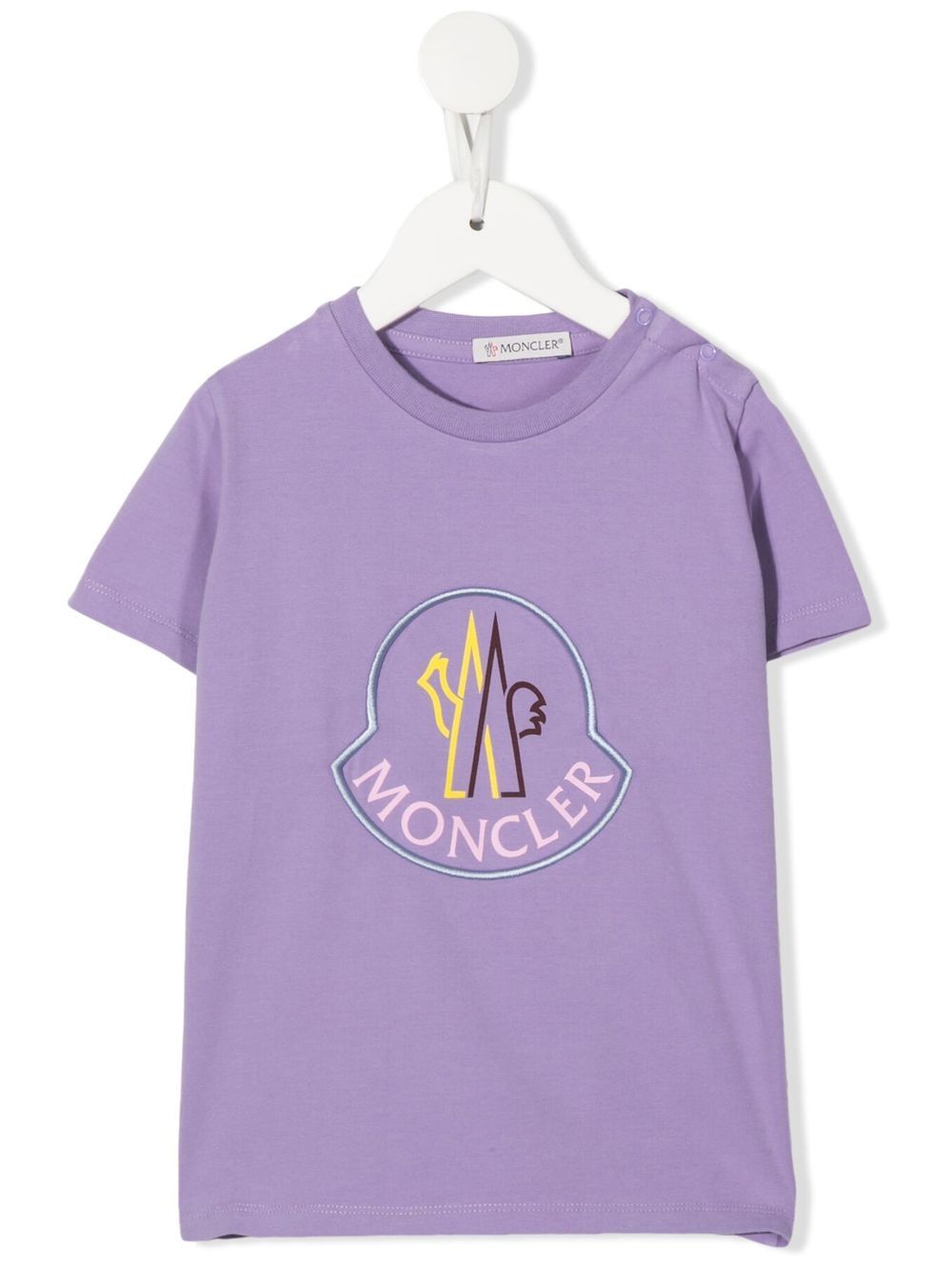 

Moncler Enfant playera con logo estampado y cuello redondo - Morado