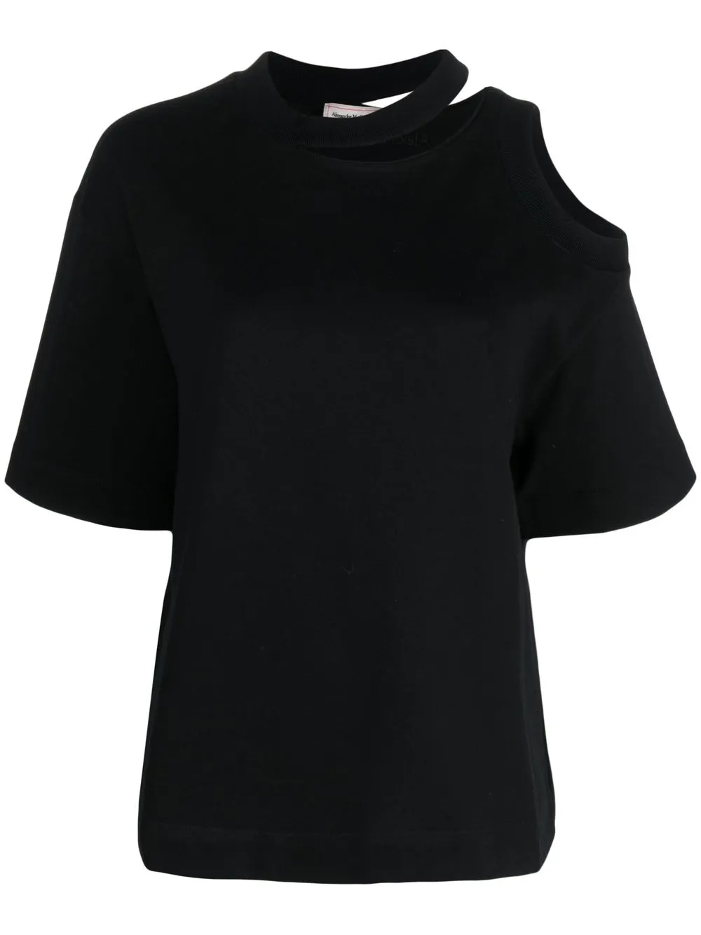 

Alexander McQueen playera con aberturas - Negro