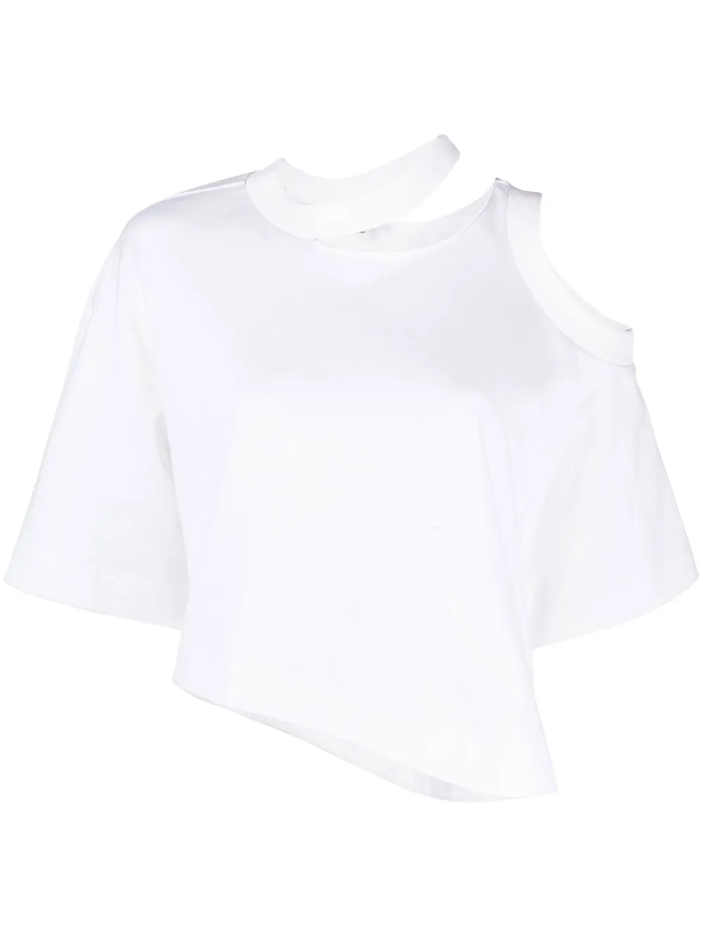 

Alexander McQueen cut-out shoulder detail T-shirt - White