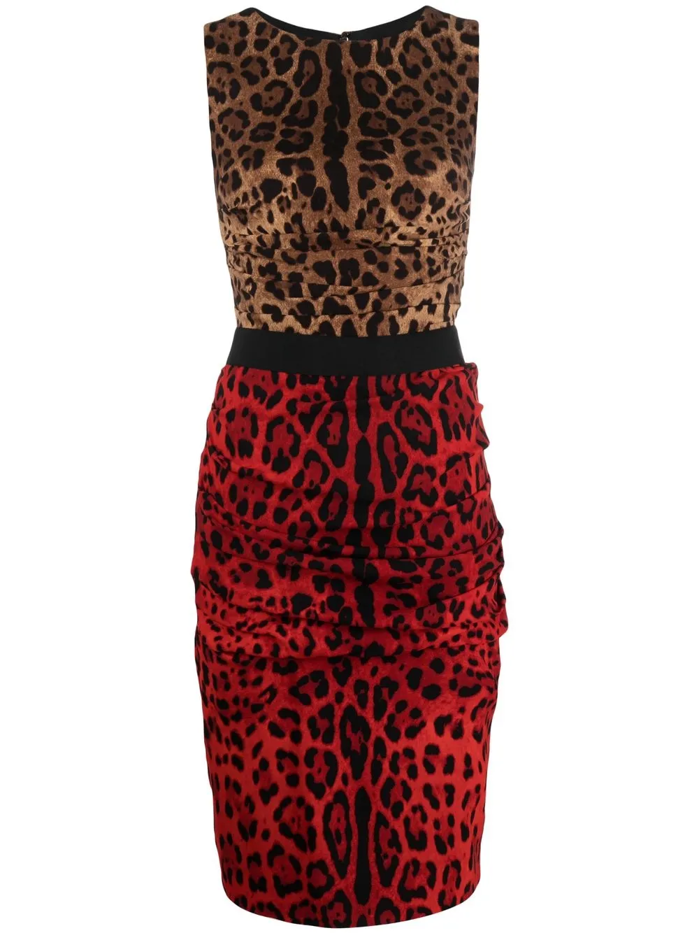 

Dolce & Gabbana Pre-Owned vestido sin mangas con estampado de leopardo - Marrón