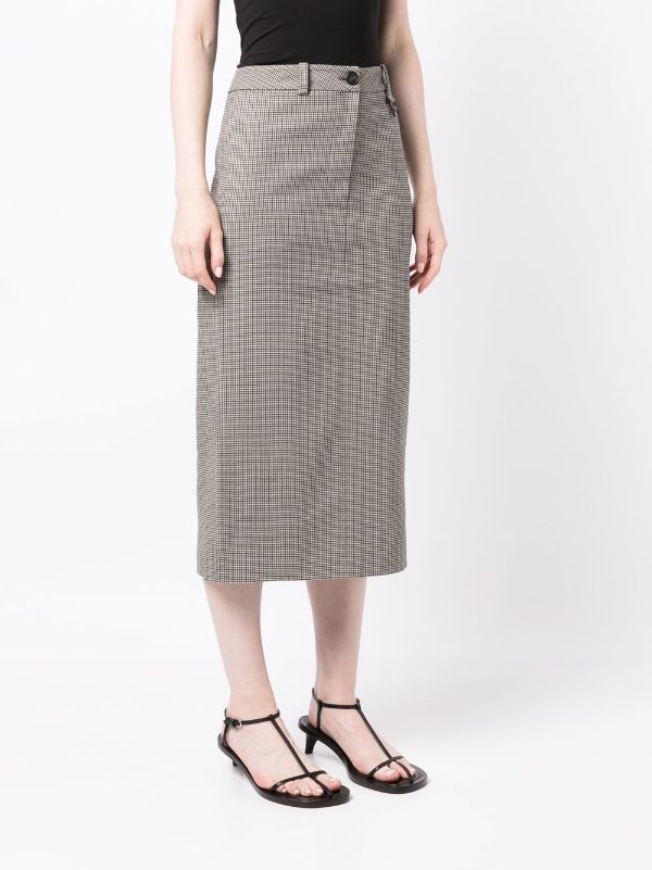 Houndstooth midi sale pencil skirt