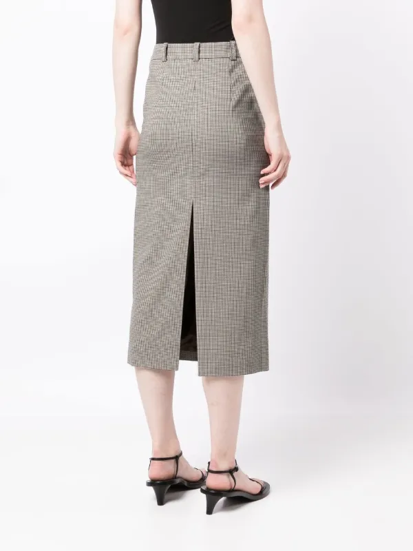 Houndstooth midi 2025 pencil skirt