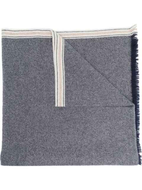 Brunello Cucinelli fringed cashmere scarf Men