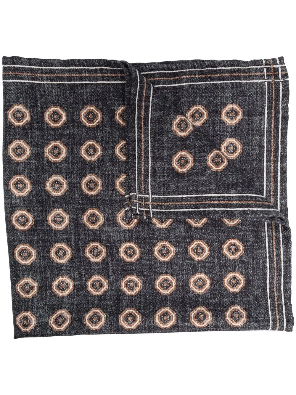 

Brunello Cucinelli mascada de seda con motivo en jacquard - Gris