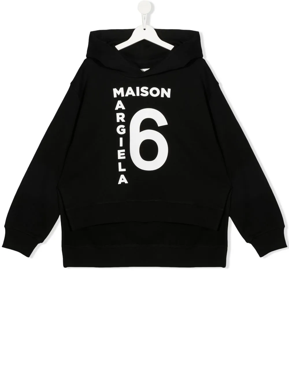

MM6 Maison Margiela Kids hoodie con logo estampado - Negro