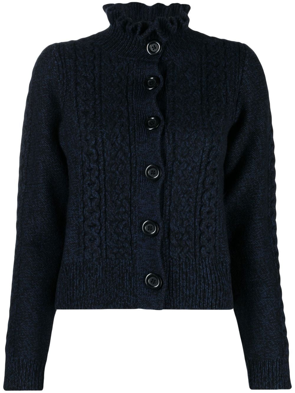 See by Chloé ruffle-neck wool cardigan