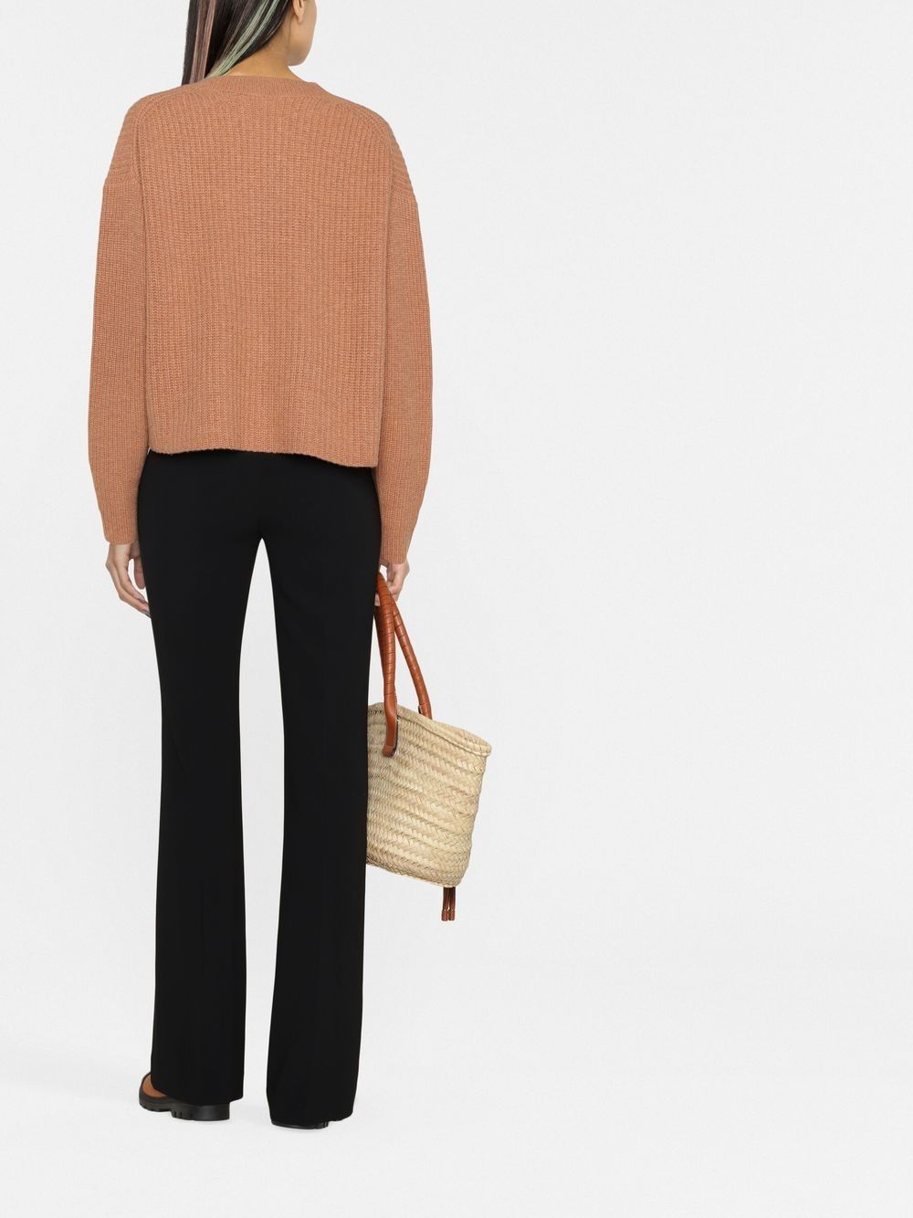 Shop See By Chloé Ribbed Knit Cardigan In Brown