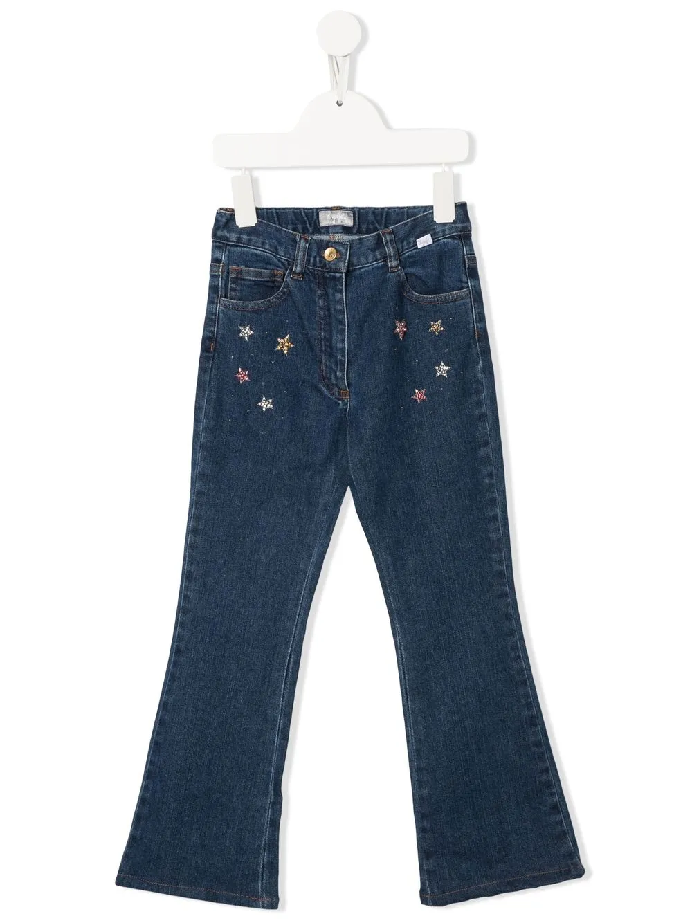 

Il Gufo jeans bootcut con bordado de estrella - '4834' blue