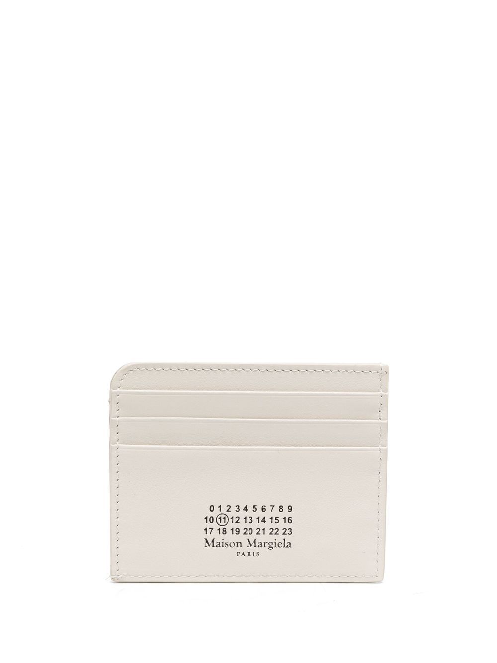 Maison Margiela Pasjeshouder met logoprint - Beige