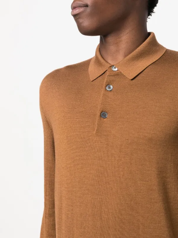Ermenegildo Zegna 1x1 Knit Polo Shirt Beige, $275 | Neiman