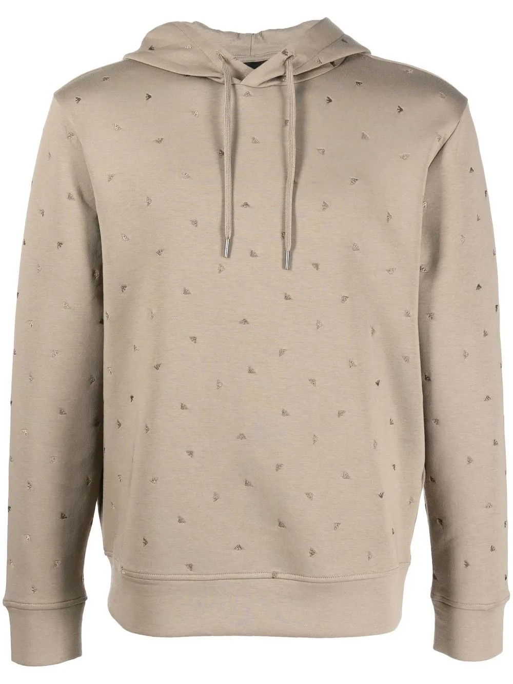 

Emporio Armani embroidered-logo hoodie - Neutrals