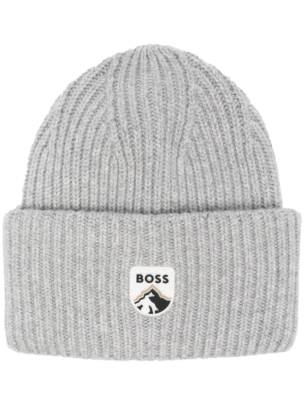 

BOSS gorro Lorso con parche del logo - Gris