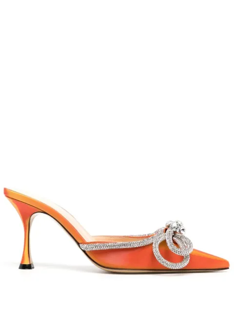 MACH & MACH 90mm crystal-embellished mules