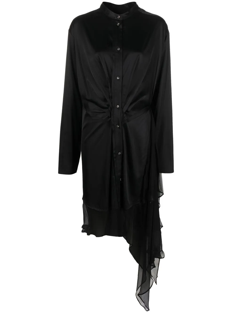 

Diesel ruched scarf-neck shirt dress - Black