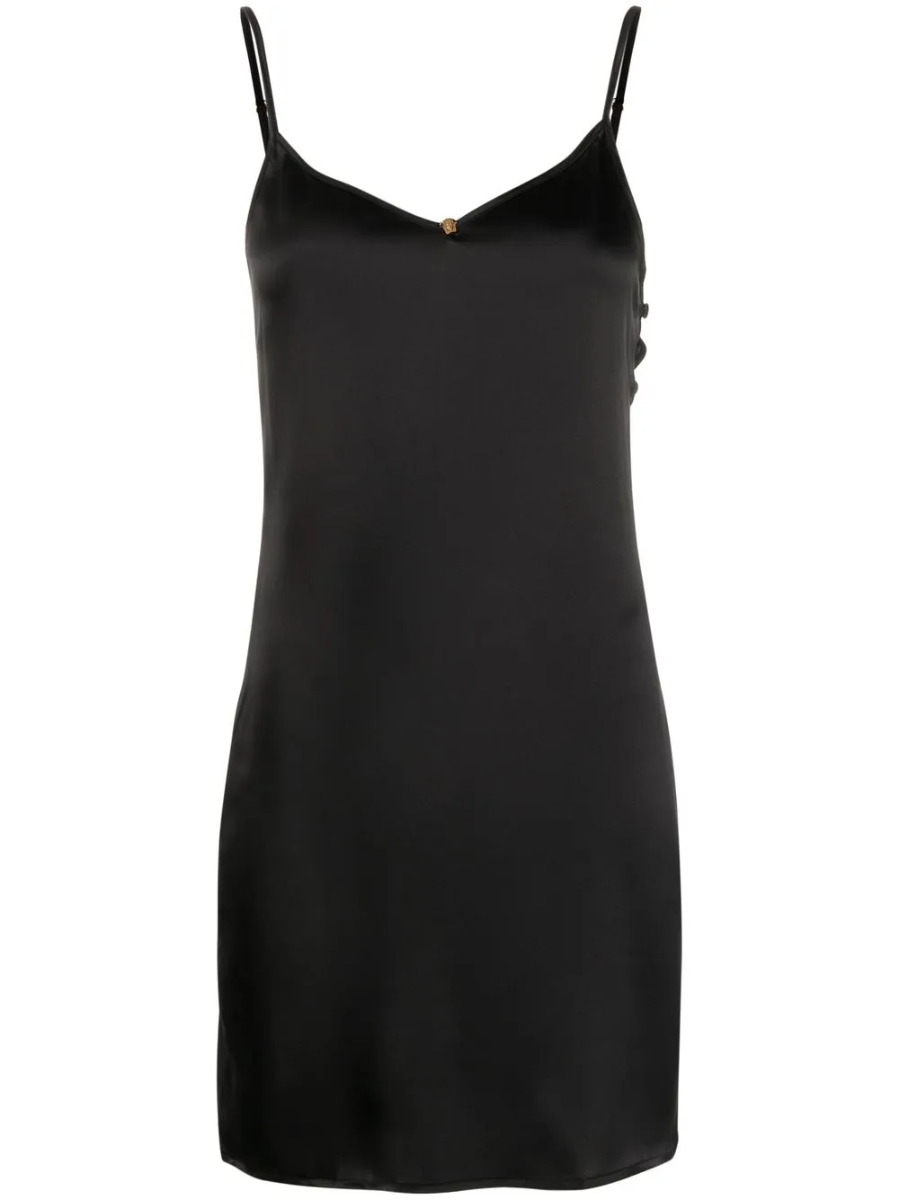 

Versace V-neck silk slip dress - Black