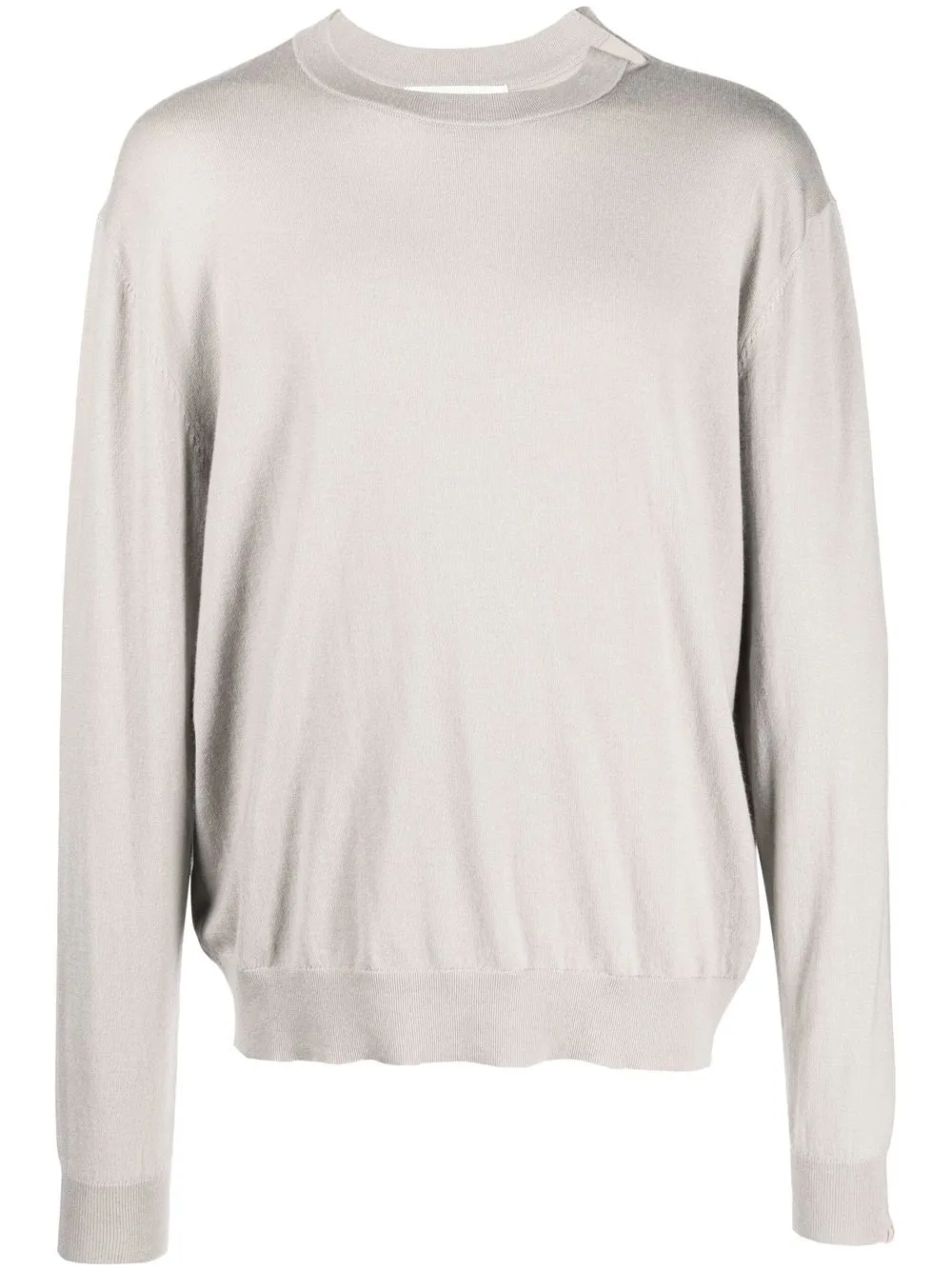 

extreme cashmere crew-neck rib-trimmed jumper - Grey