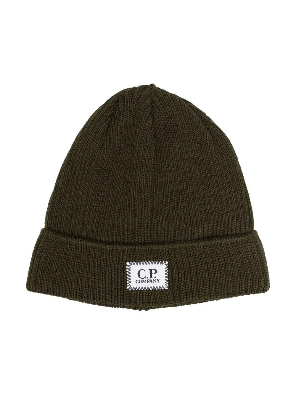 

C.P. Company Kids gorro con parche del logo - Verde