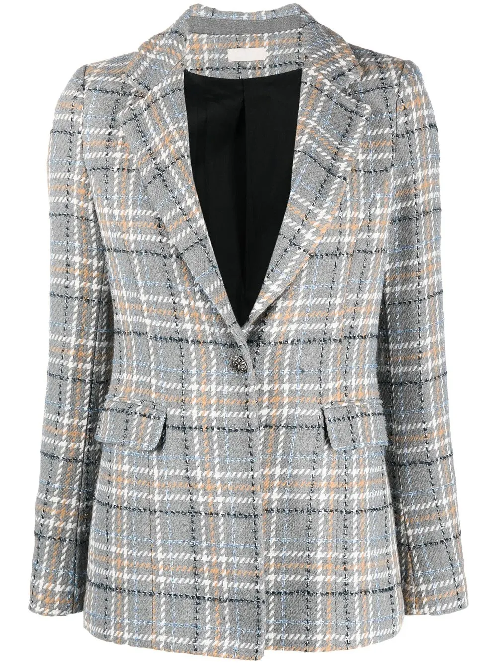 

LIU JO blazer con botones y cuadros estampados - Gris