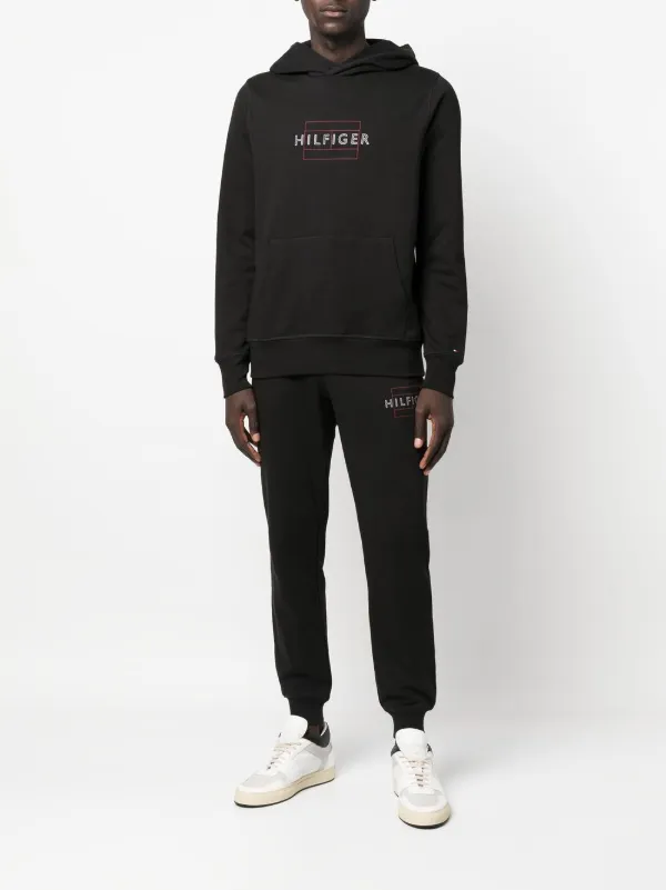 Tommy Hilfiger logo-print Organic Cotton Hoodie - Farfetch