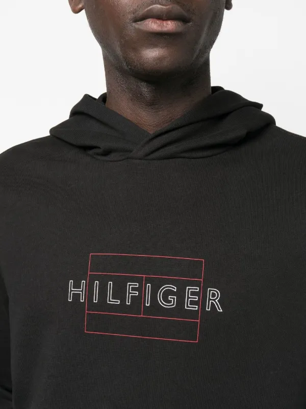 Tommy Hilfiger logo-print Organic Cotton Hoodie - Farfetch