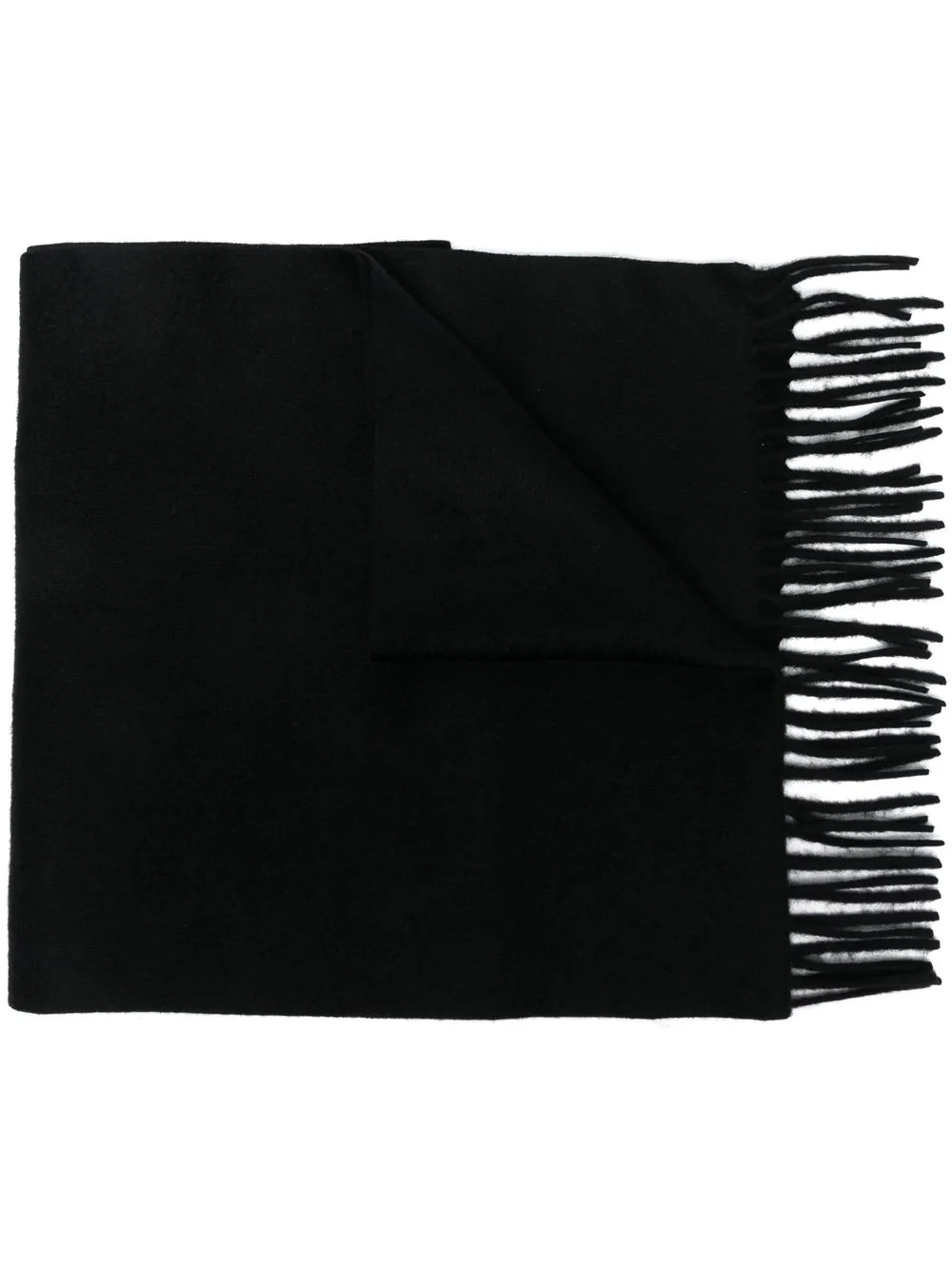 

BOSS cashmere fringed-edge scarf - Black