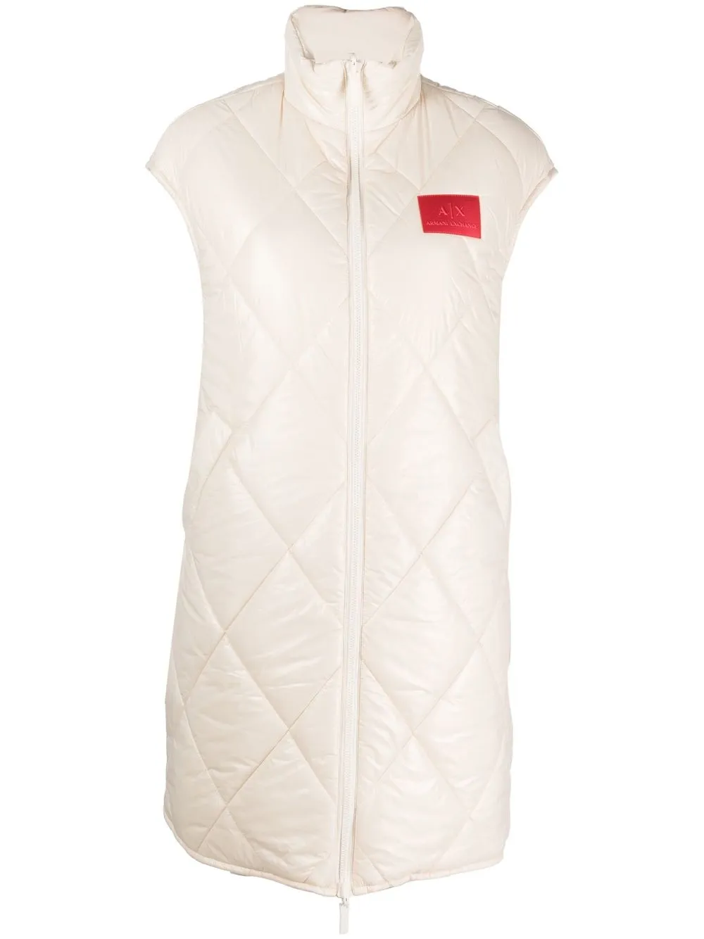 

Armani Exchange quilted logo-patch gilet - Neutrals