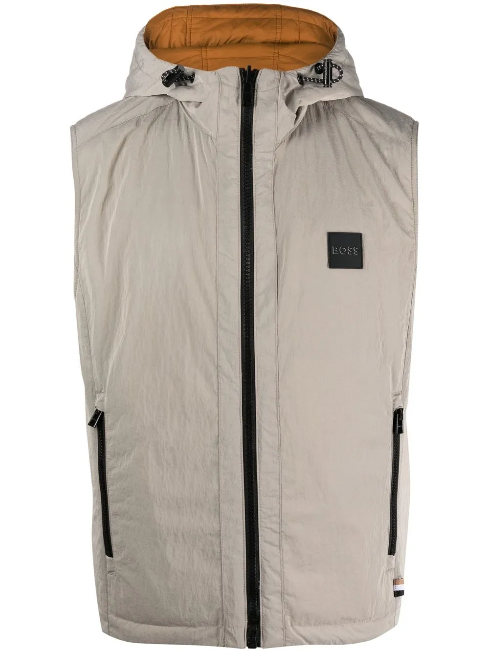 

BOSS reversible hooded gilet - Neutrals