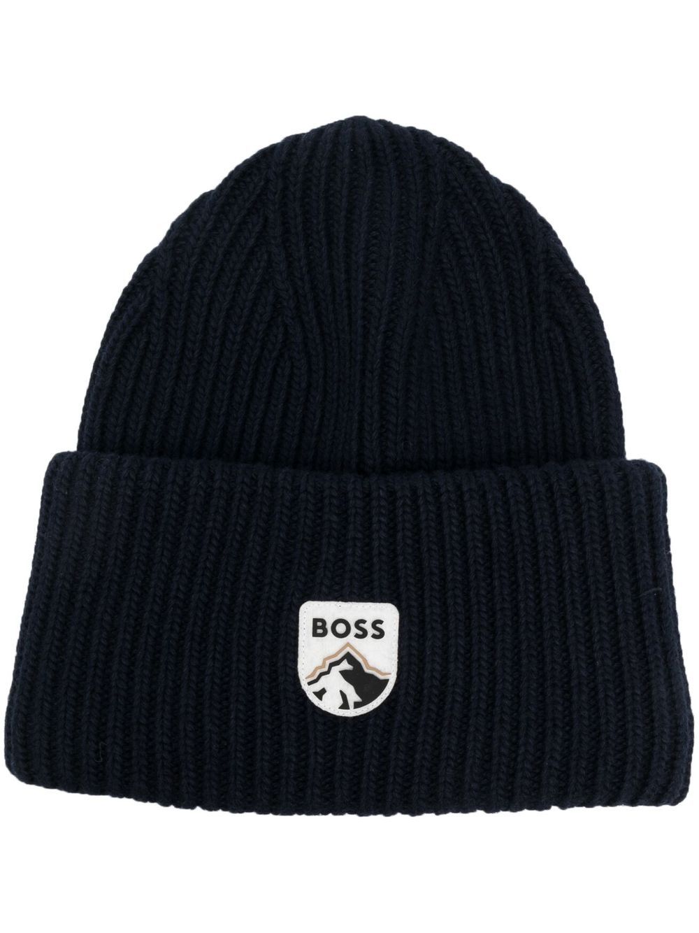 

BOSS gorro tejido con parche del logo - Azul