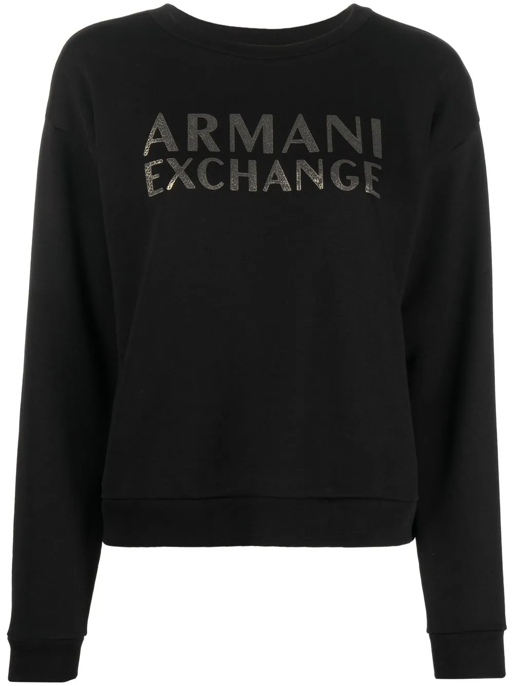 

Armani Exchange playera con logo estampado y cuello redondo - Negro