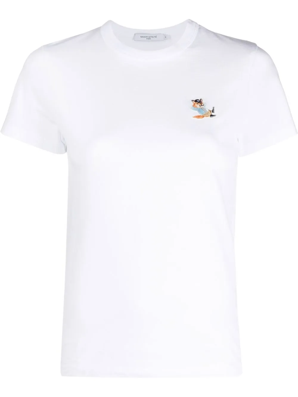 

Maison Kitsuné playera con motivo de zorro - Blanco