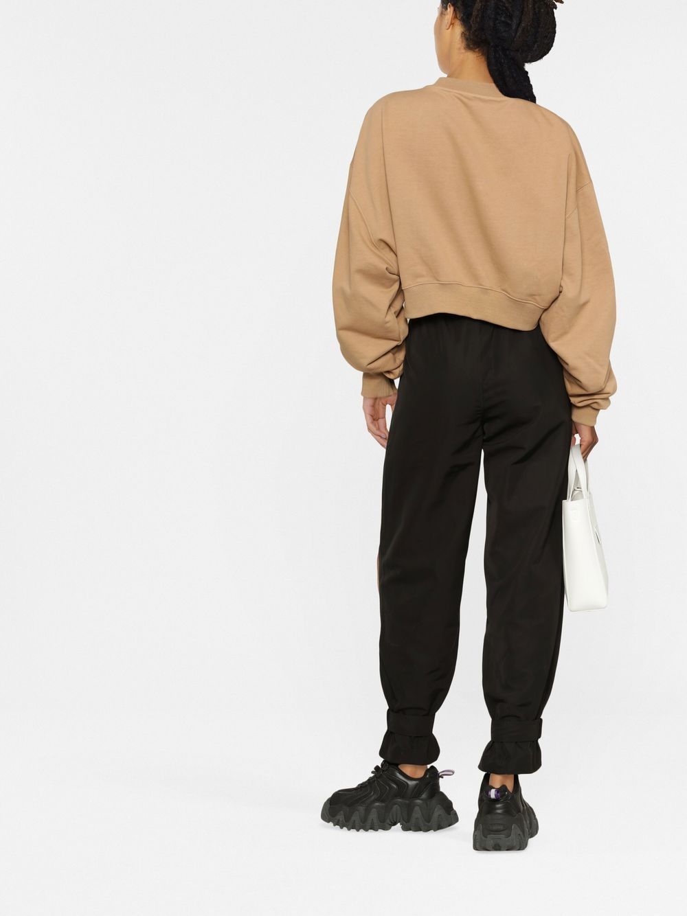 Off-White logo-print Cropped Sweatshirt - Farfetch