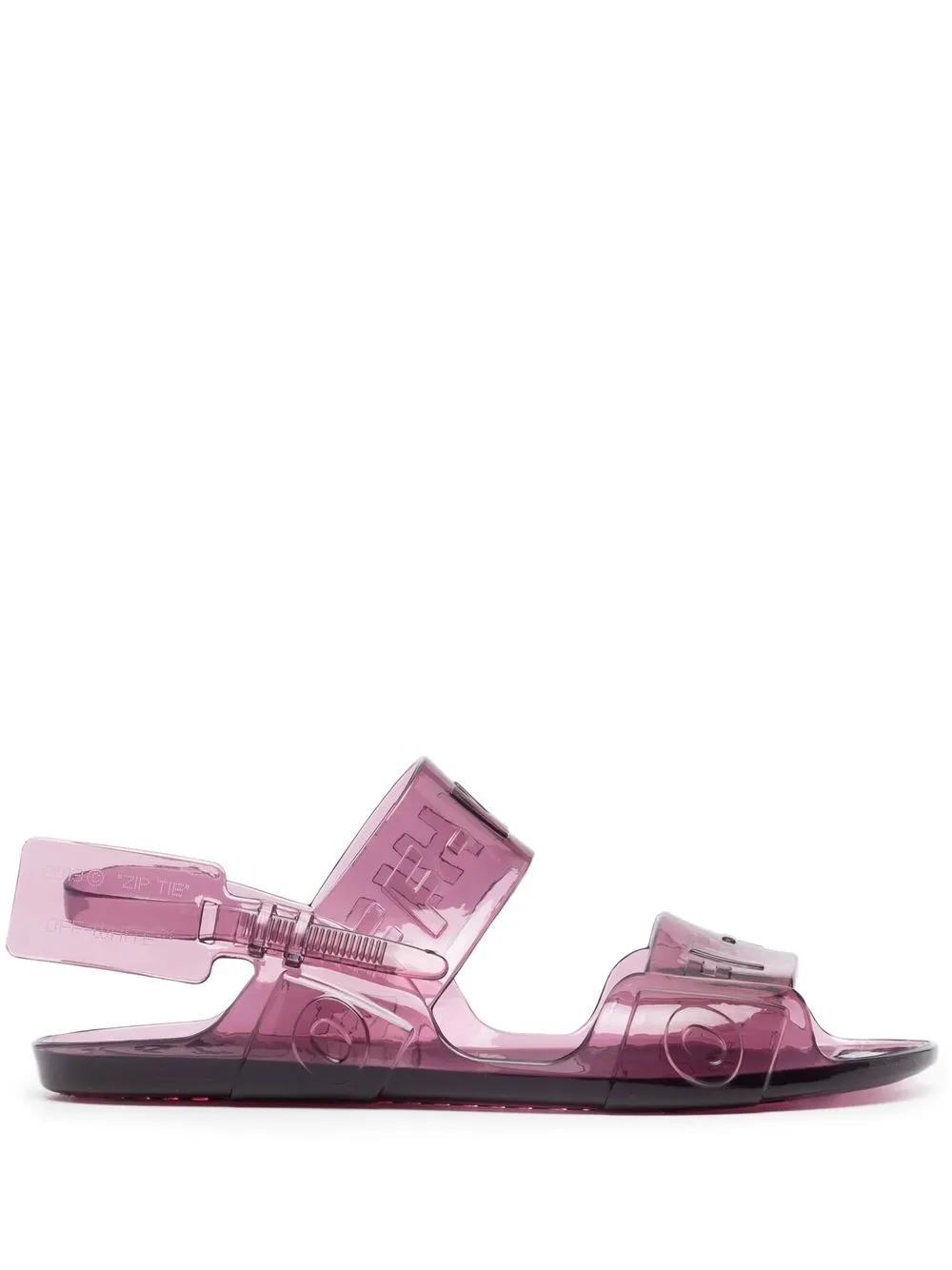 

Off-White sandalias con logo en relieve - Morado