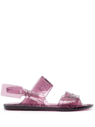 off white jelly slingback sandals