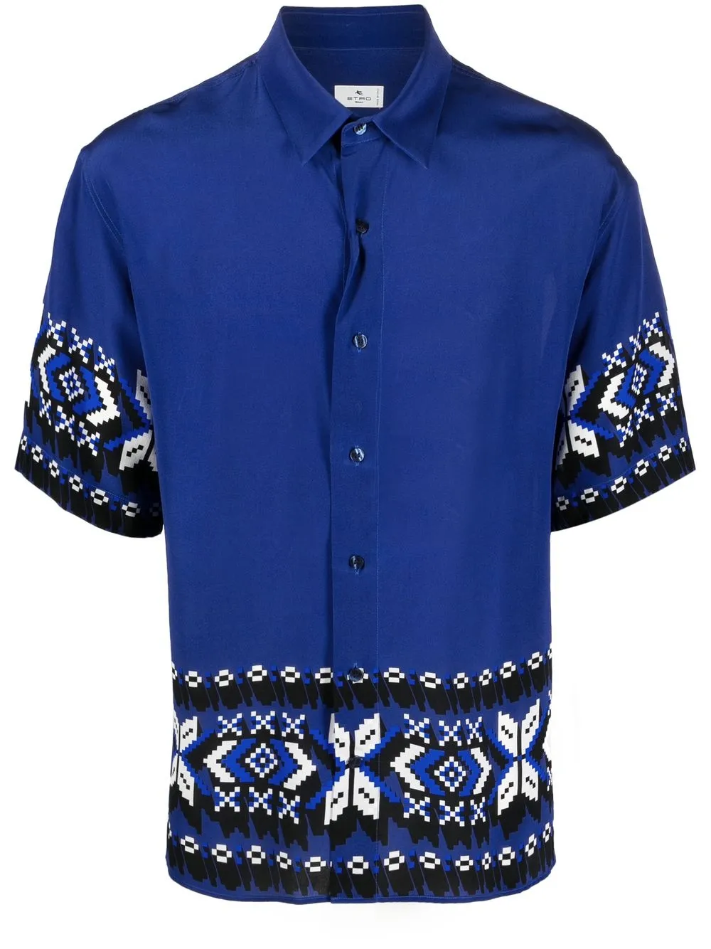 

ETRO short-sleeve silk shirt - Blue