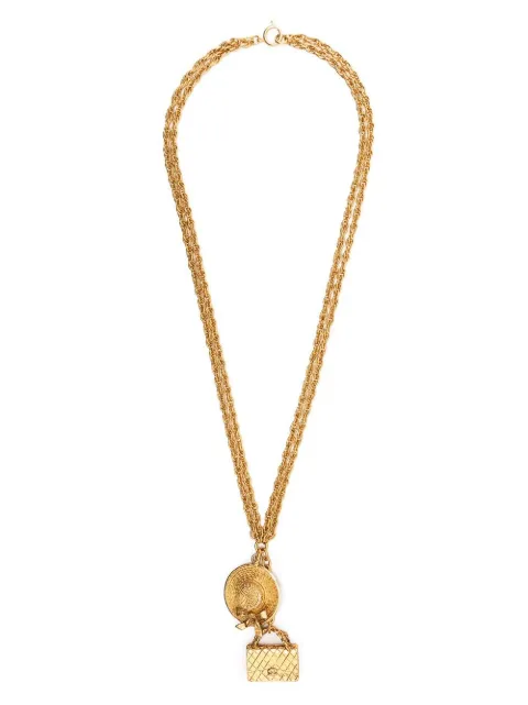 CHANEL Pre-Owned 1994 bag charm chain-link necklace