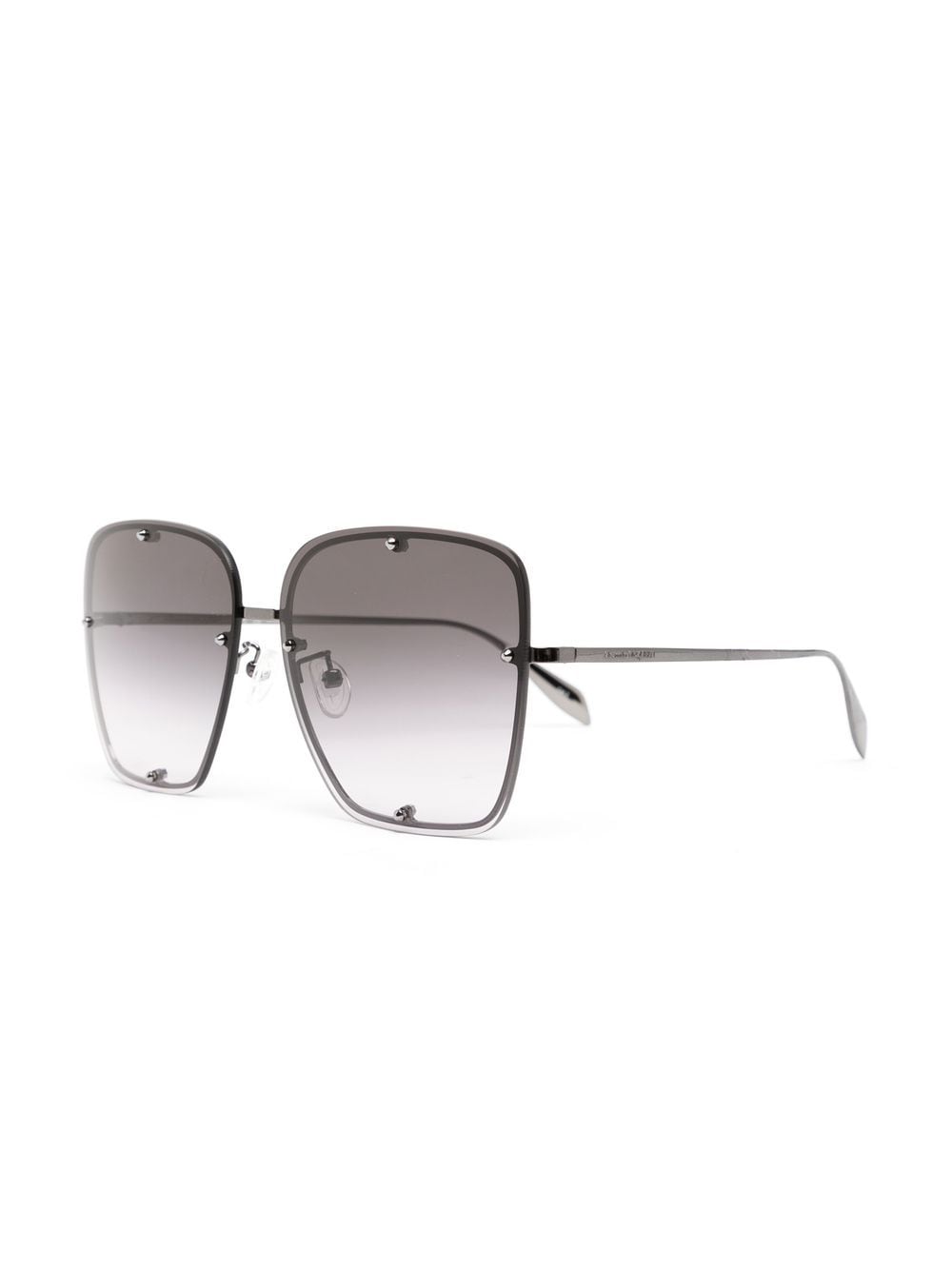 Alexander McQueen Eyewear Zonnebril met vierkant montuur - Zwart