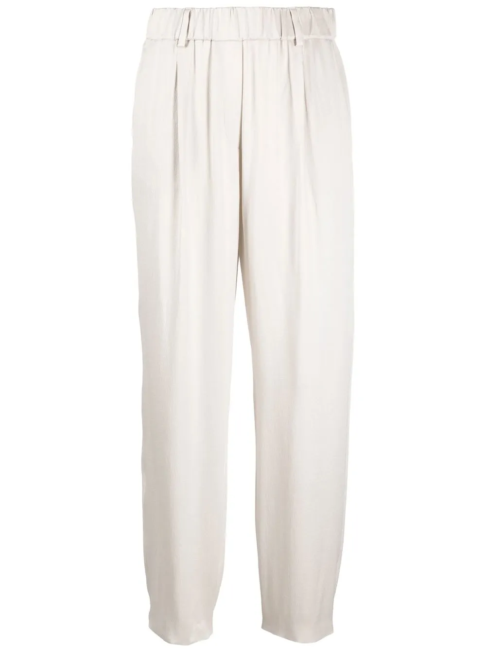 

Giorgio Armani tapered-leg silk trousers - Grey