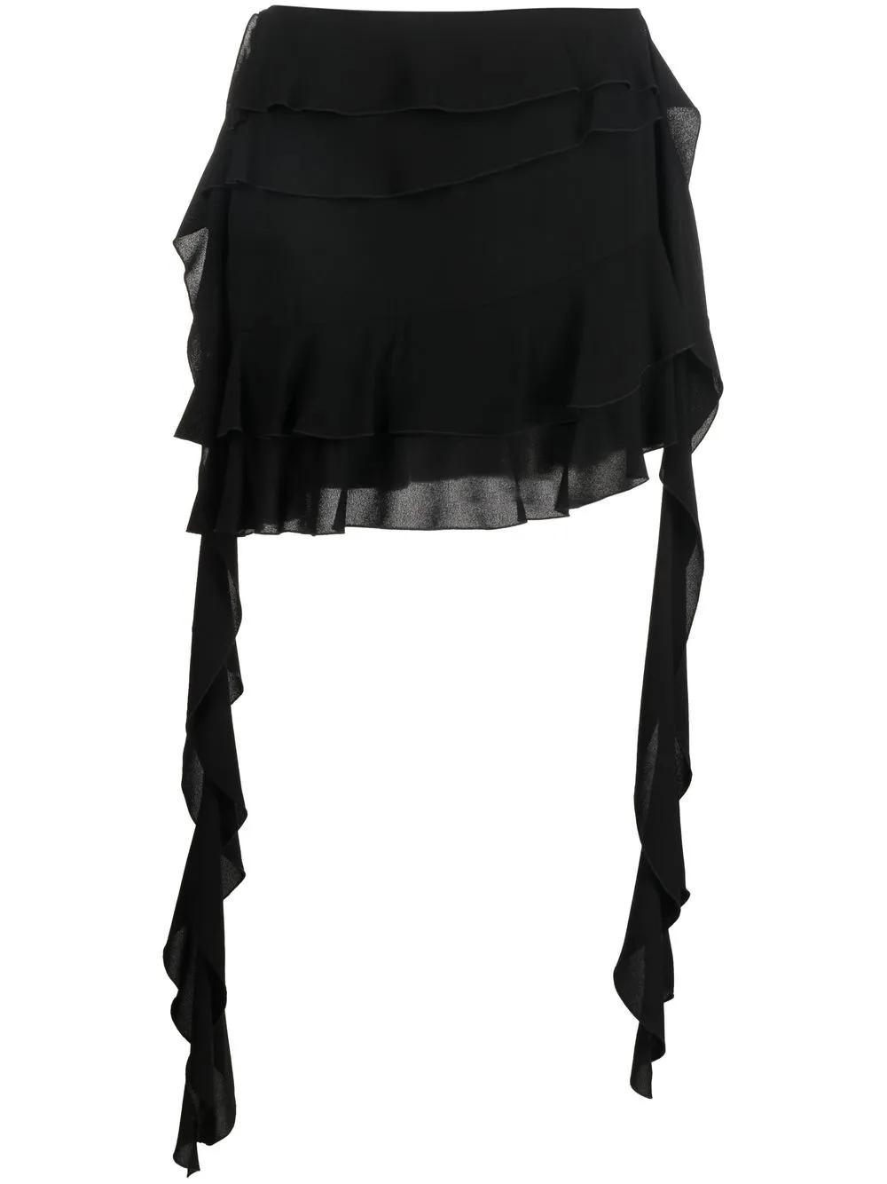 

Blumarine falda corta asimétrica - Negro