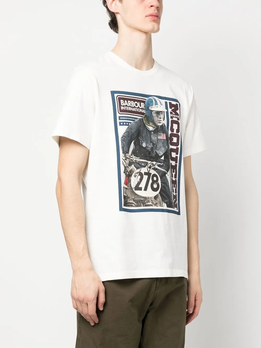 Barbour International x Steve Mcqueen Delaney graphic print T