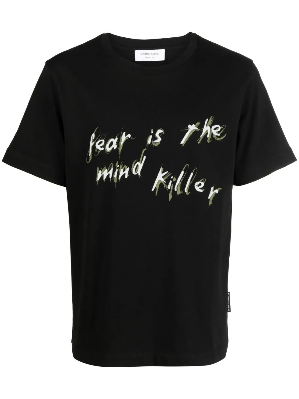 

Marine Serre playera Fear con eslogan estampado - Negro
