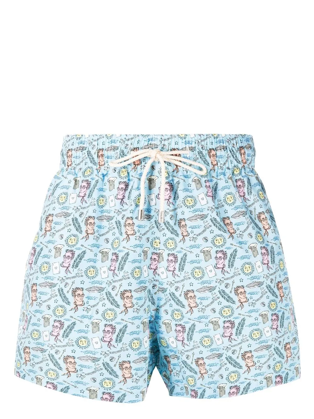 

Arrels Barcelona shorts de playa con motivo holiday sketch - Azul